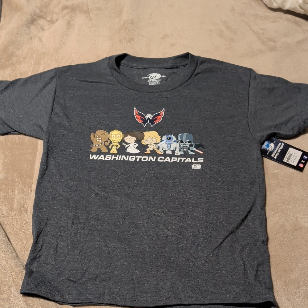 Limited Edition Washington Capitals Kids Graphic Tee - Charcoal Star Wars Mashup